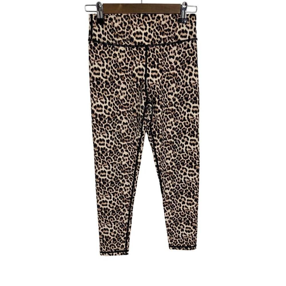 ZYIA Active Leopard Brilliant Scrunchy What High Rise Leggings Women's Size 8-10
